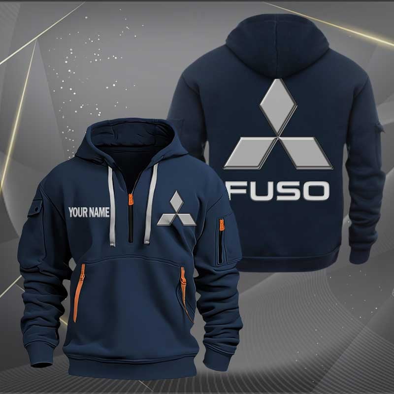 Sportswearmerch Mitsubishi Car Fuso Car Half Zip Hoodie For Fan