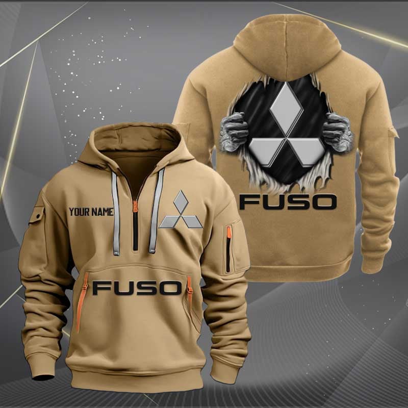 Sportswearmerch Mitsubishi Car Fuso Car Half Zip Hoodie For Fan