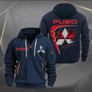 Sportswearmerch Mitsubishi Car Fuso Personalized Half Zip Hoodie For Fan
