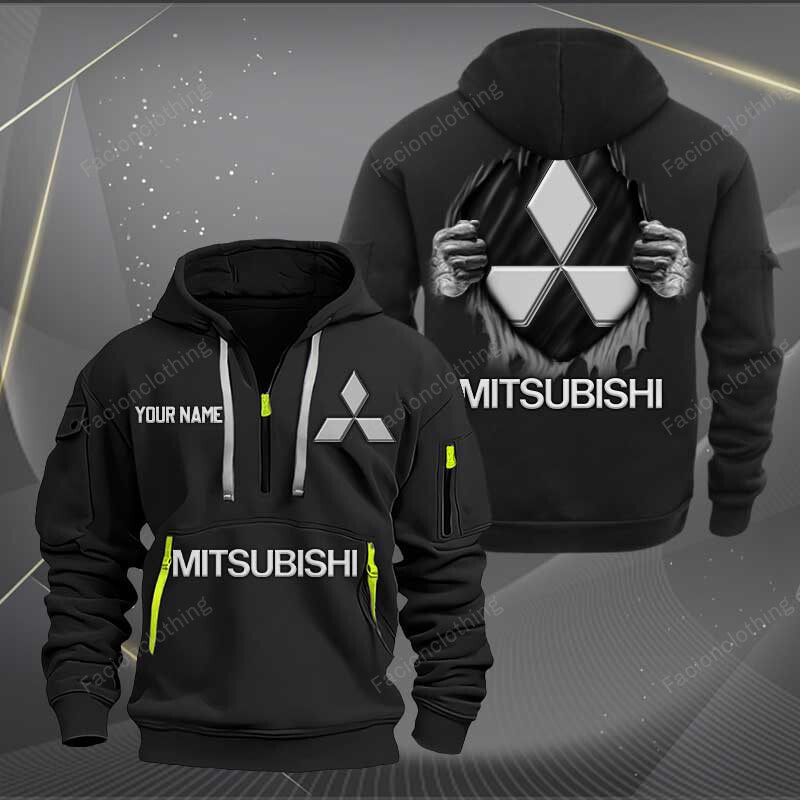 Sportswearmerch Mitsubishi Car Half Zip Hoodie For Fan