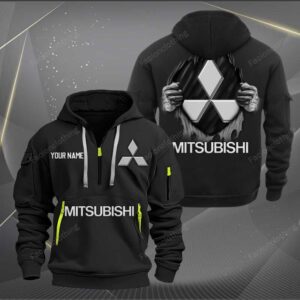 Sportswearmerch Mitsubishi Car Personalized Half Zip Hoodie For Fan