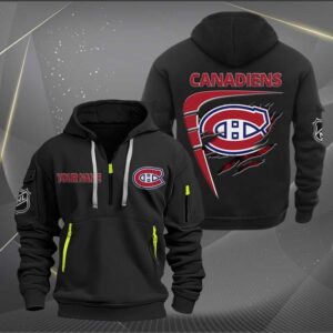 Sportswearmerch Montreal Canadiens NHL Personalized Half Zip Hoodie For Fan