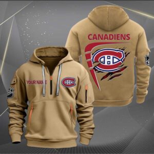 Sportswearmerch Montreal Canadiens NHL Personalized Half Zip Hoodie For Fan