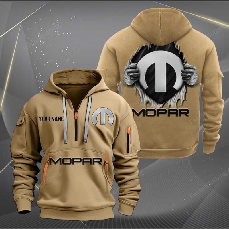 Sportswearmerch Mopar Car Personalized Half Zip Hoodie For Fan