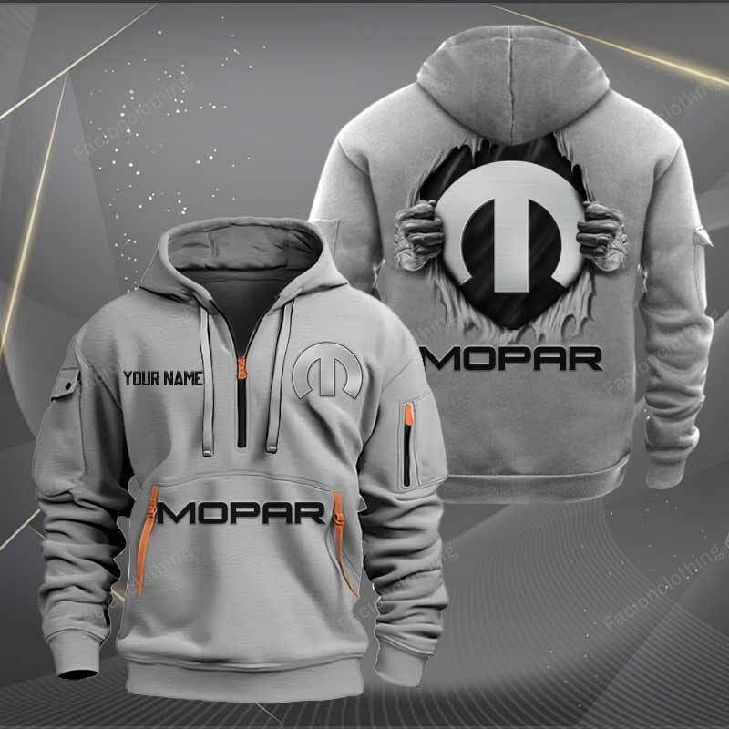 Sportswearmerch Mopar Car Personalized Half Zip Hoodie For Fan