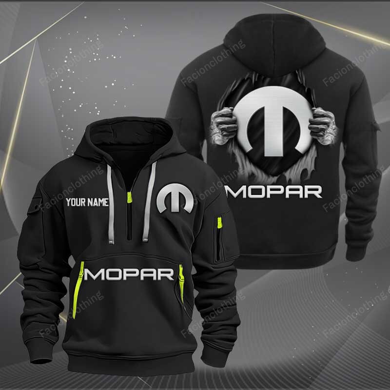 Sportswearmerch Mopar Car Personalized Half Zip Hoodie For Fan