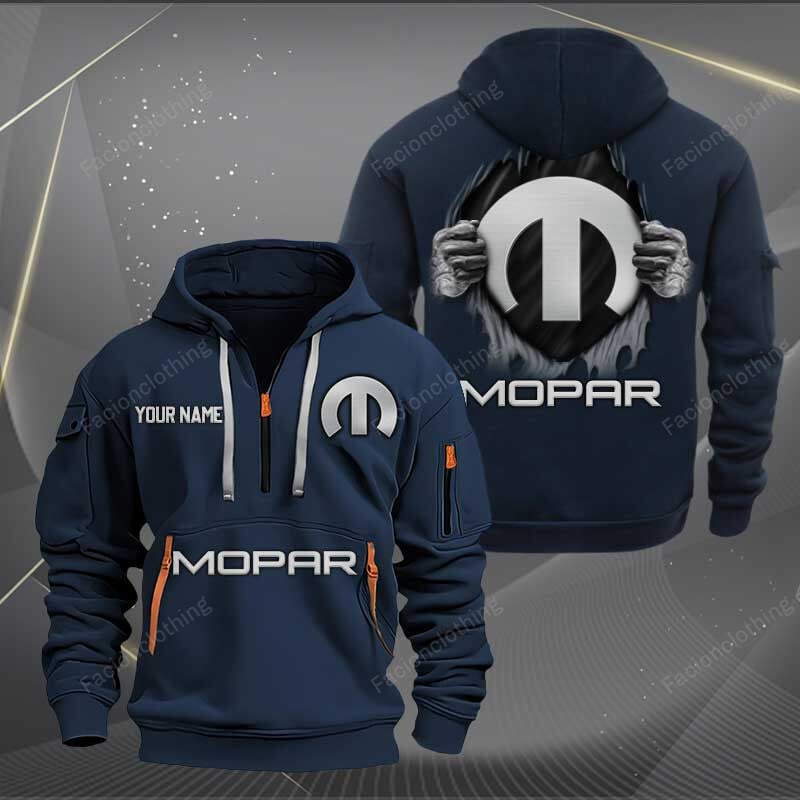 Sportswearmerch Mopar Car Personalized Half Zip Hoodie For Fan