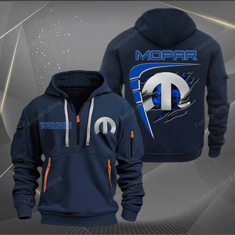 Sportswearmerch Mopar Car Personalized Half Zip Hoodie For Fan