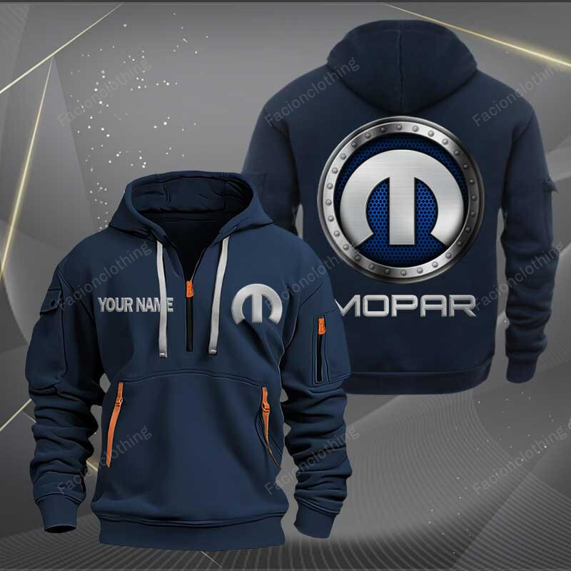 Sportswearmerch Mopar Car Personalized Half Zip Hoodie For Fan