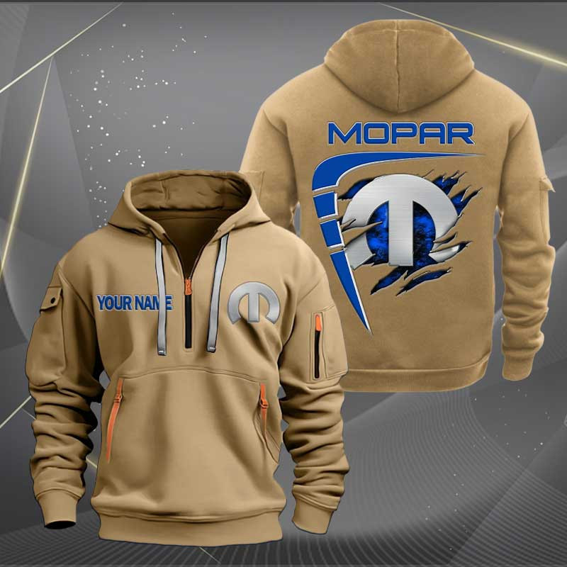 Sportswearmerch Mopar Car Personalized Half Zip Hoodie For Fan