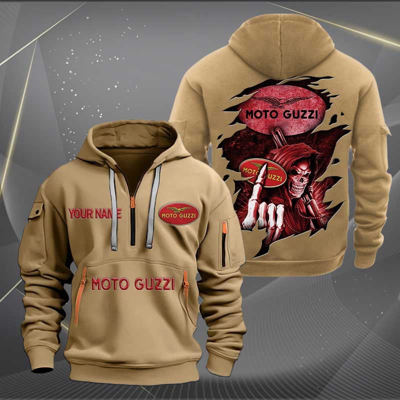 Sportswearmerch Moto-Guzzi Motorcycle Personalized Half Zip Hoodie For Fan