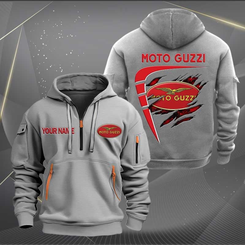 Sportswearmerch Moto-Guzzi Motorcycle Personalized Half Zip Hoodie For Fan