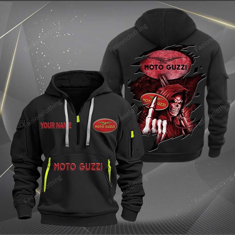 Sportswearmerch Moto-Guzzi Motorcycle Personalized Half Zip Hoodie For Fan