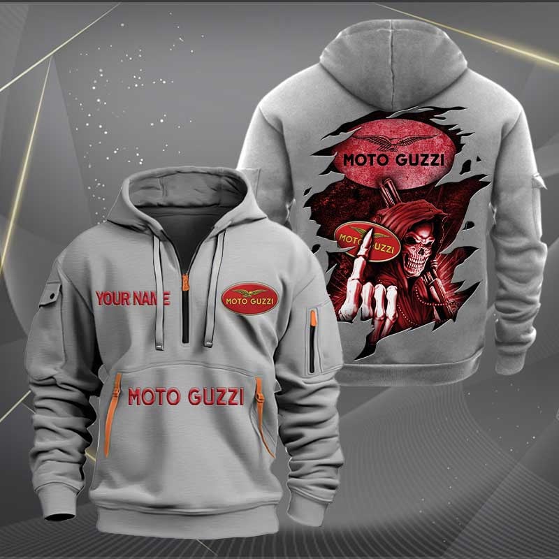 Sportswearmerch Moto-Guzzi Motorcycle Personalized Half Zip Hoodie For Fan