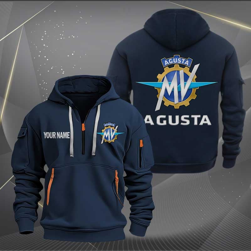 Sportswearmerch MV Agusta Motorcycle Half Zip Hoodie For Fan