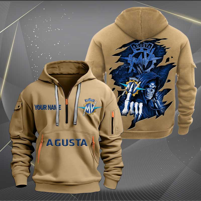 Sportswearmerch MV Agusta Motorcycle Personalized Half Zip Hoodie For Fan