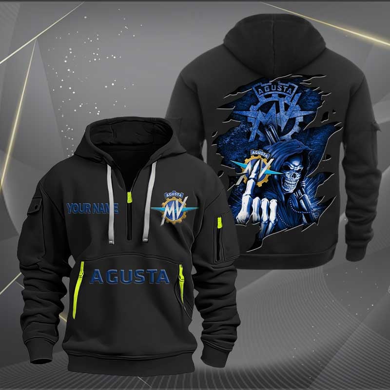 Sportswearmerch MV Agusta Motorcycle Personalized Half Zip Hoodie For Fan