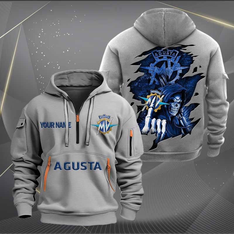 Sportswearmerch MV Agusta Motorcycle Personalized Half Zip Hoodie For Fan