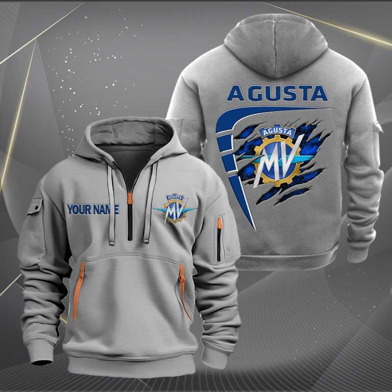 Sportswearmerch MV Agusta Motorcycle Personalized Half Zip Hoodie For Fan
