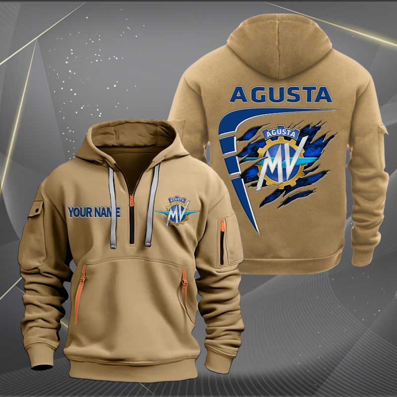 Sportswearmerch MV Agusta Motorcycle Personalized Half Zip Hoodie For Fan