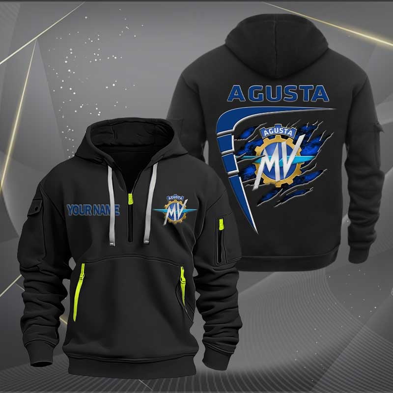 Sportswearmerch MV Agusta Motorcycle Personalized Half Zip Hoodie For Fan