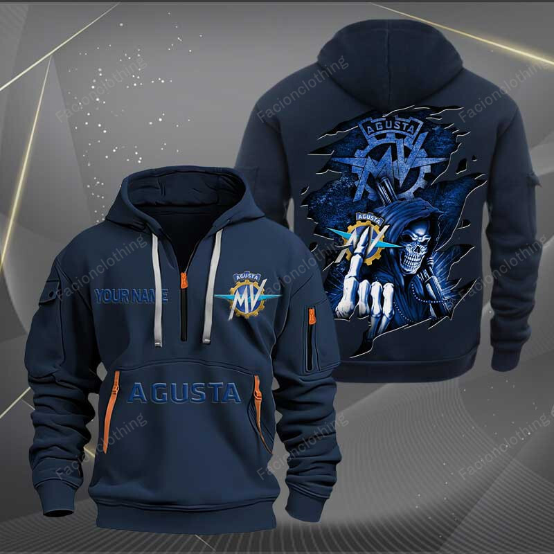 Sportswearmerch MV Agusta Motorcycle Personalized Half Zip Hoodie For Fan