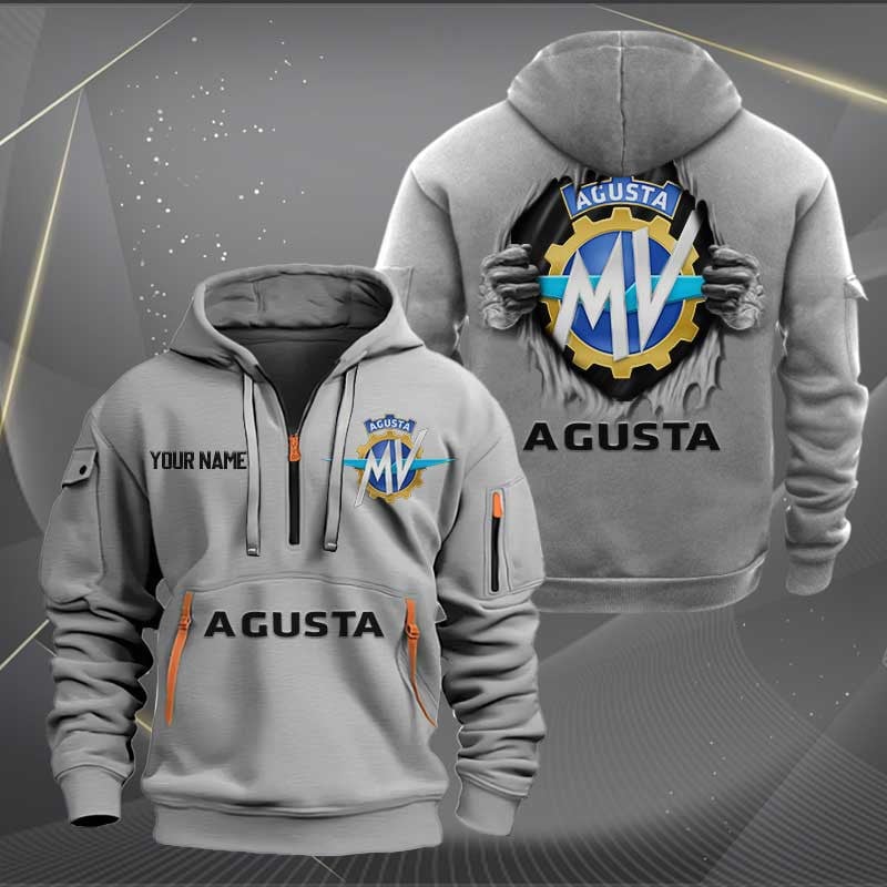 Sportswearmerch MV Agusta Motorcycles Personalized Half Zip Hoodie For Fan