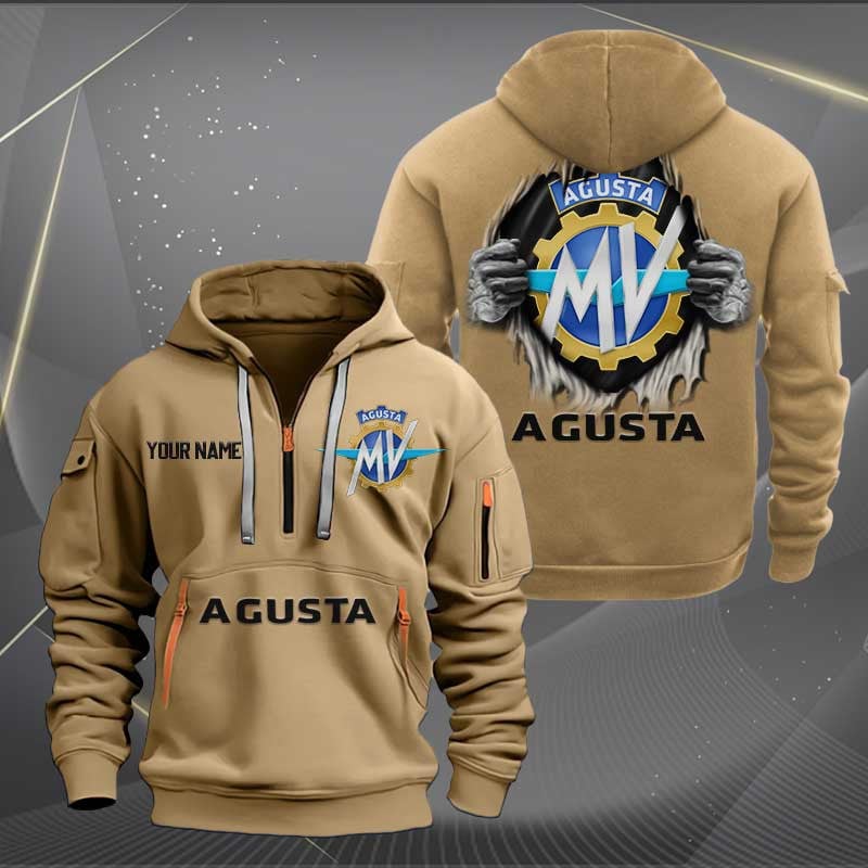 Sportswearmerch MV Agusta Motorcycles Personalized Half Zip Hoodie For Fan