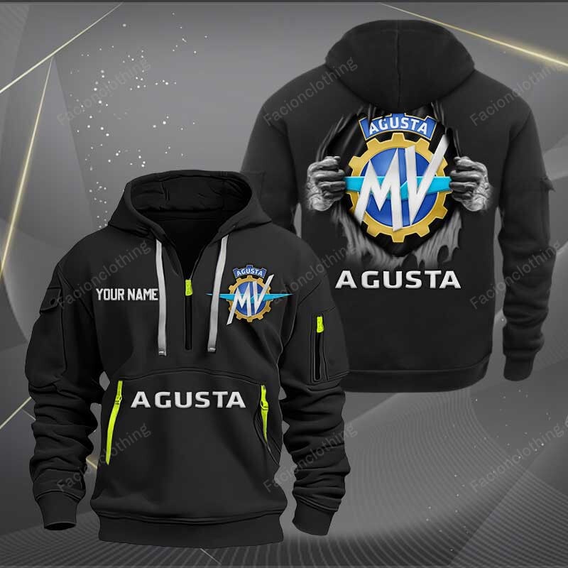 Sportswearmerch MV Agusta Motorcycles Personalized Half Zip Hoodie For Fan