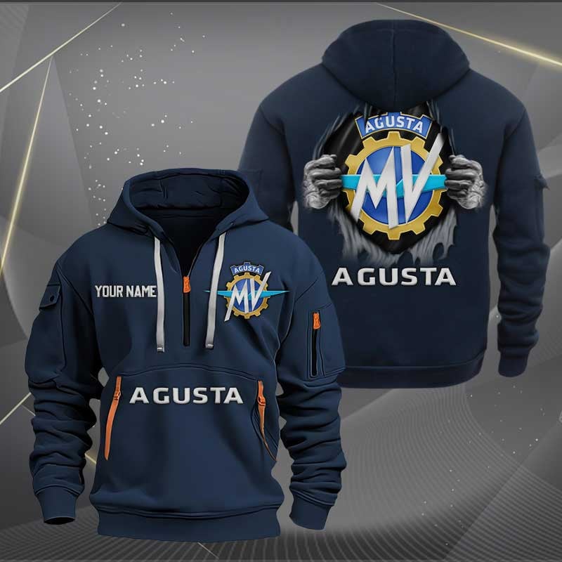 Sportswearmerch MV Agusta Motorcycles Personalized Half Zip Hoodie For Fan