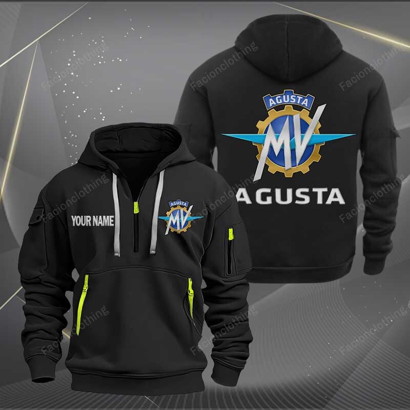 Sportswearmerch MV Agusta Motorcycles Personalized Half Zip Hoodie For Fan