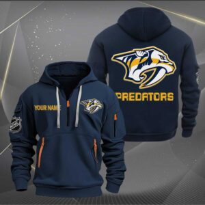 Sportswearmerch Nashville Predators NHL Personalized Half Zip Hoodie For Fan