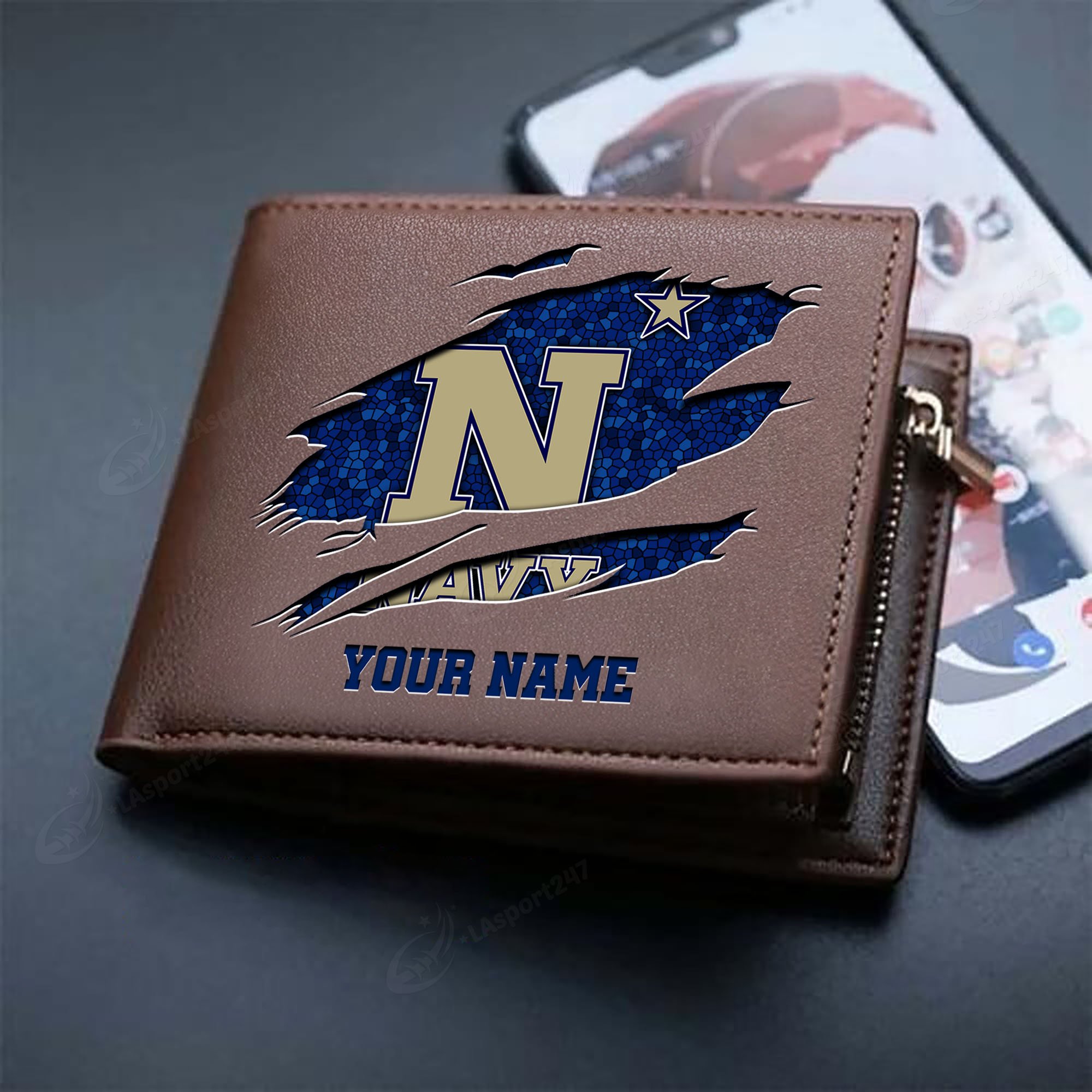 Sportswearmerch Navy Midshipmen NCAA Men Wallet For Fan