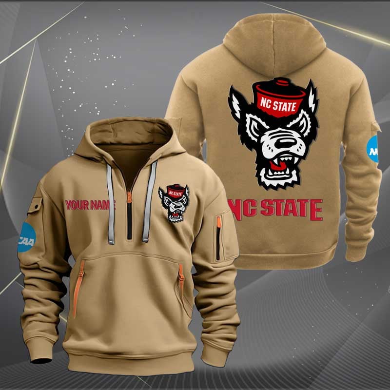 Sportswearmerch NC State Wolfpack Football NCAA Half Zip Hoodie For Fan