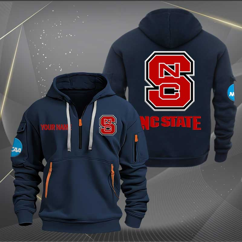 Sportswearmerch NC State Wolfpack NCAA Personalized Half Zip Hoodie For Fan