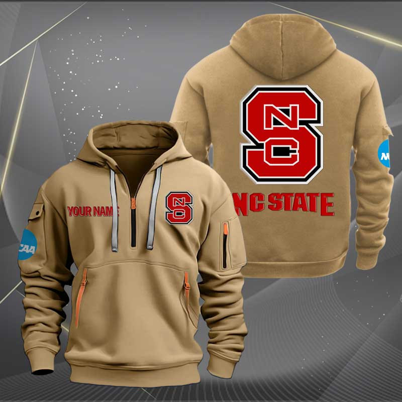 Sportswearmerch NC State Wolfpack NCAA Personalized Half Zip Hoodie For Fan