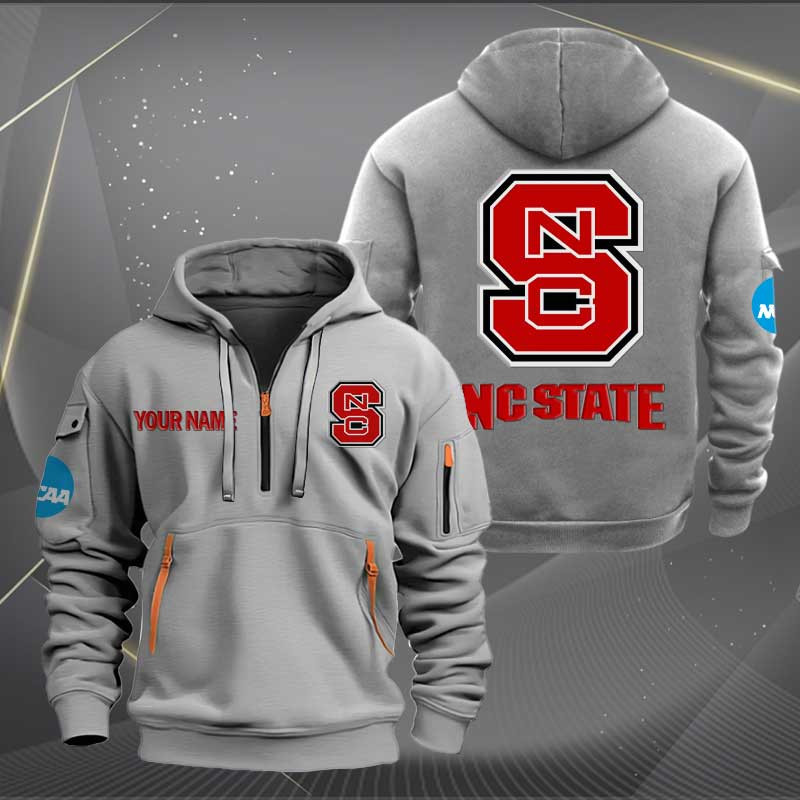 Sportswearmerch NC State Wolfpack NCAA Personalized Half Zip Hoodie For Fan
