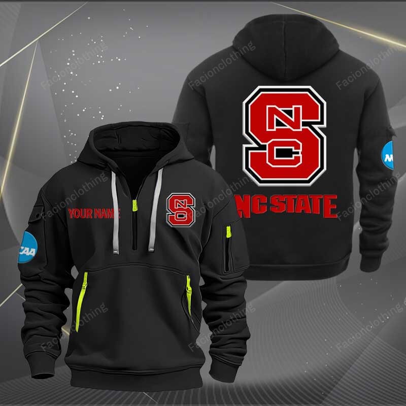 Sportswearmerch NC State Wolfpack NCAA Personalized Half Zip Hoodie For Fan