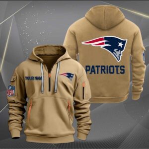 Sportswearmerch New England Patriots NFL Personalized Half Zip Hoodie For Fan