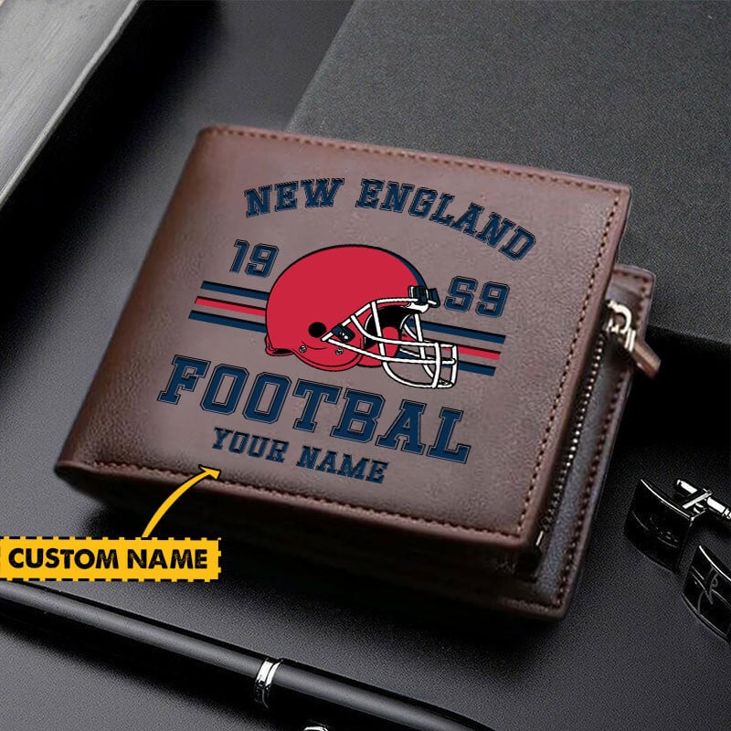 Sportswearmerch New England Patriots NFL Personalized Men Wallet For Fan