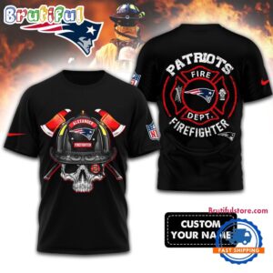 Sportswearmerch New England Patriots NFLFootball Team Fire Fighter T-Shirt For Fan