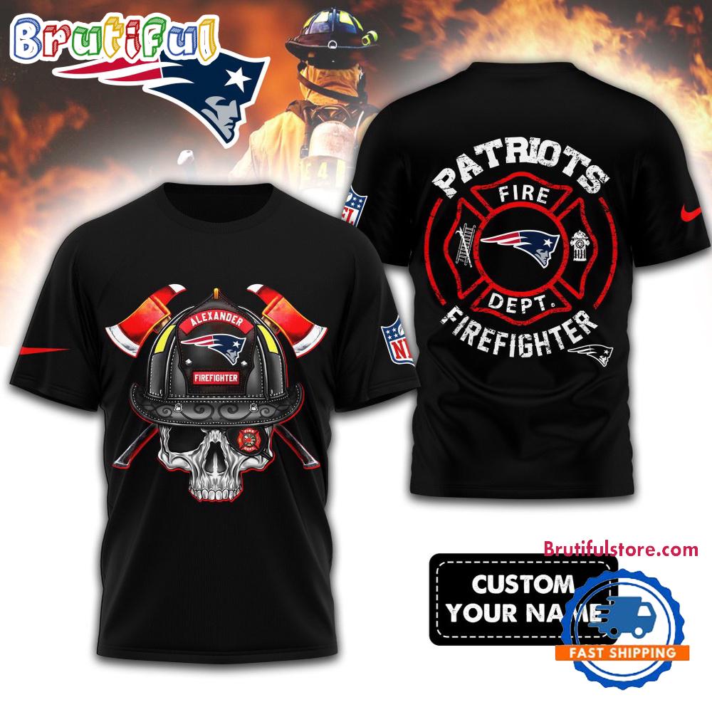 Sportswearmerch New England Patriots NFLFootball Team Fire Fighter T-Shirt For Fan