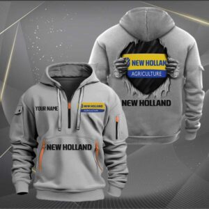 Sportswearmerch New Holland Tractor Personalized Half Zip Hoodie For Fan