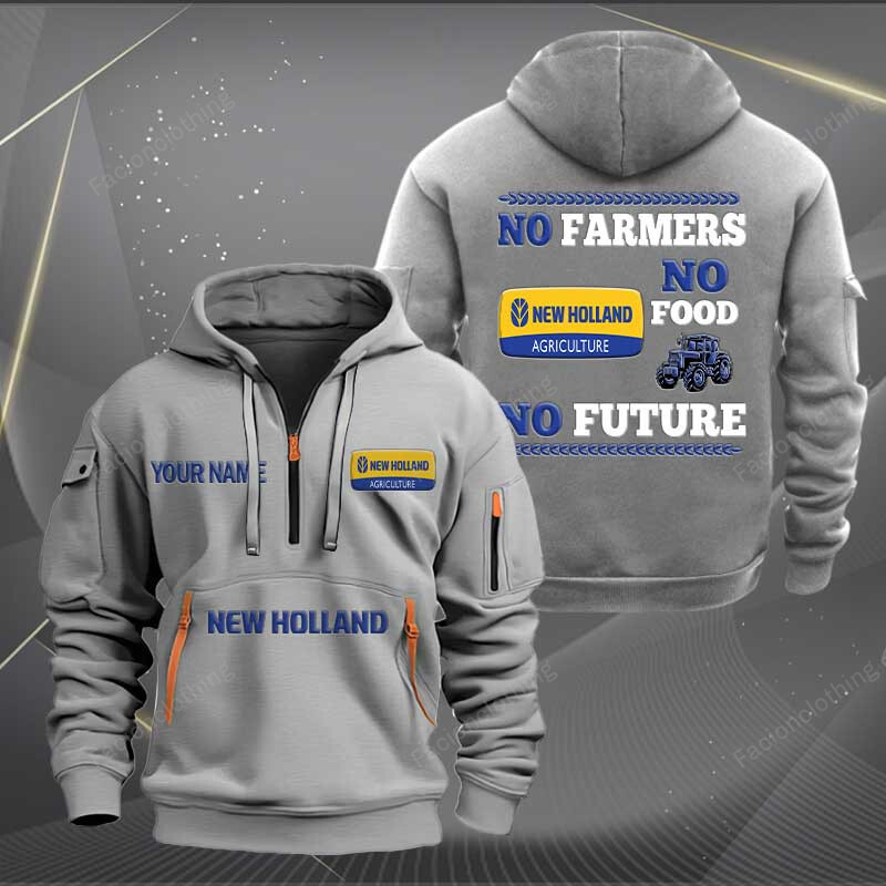 Sportswearmerch New Holland Tractor Personalized Half Zip Hoodie For Fan
