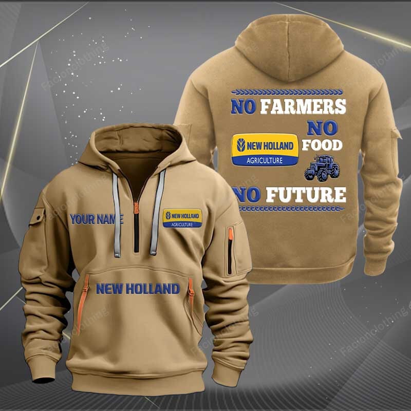 Sportswearmerch New Holland Tractor Personalized Half Zip Hoodie For Fan
