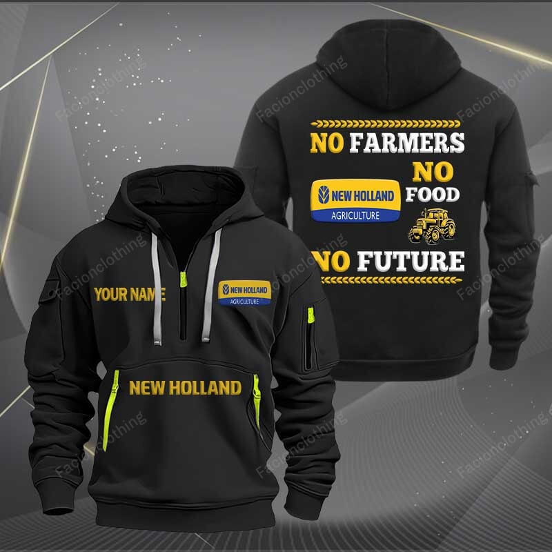 Sportswearmerch New Holland Tractor Personalized Half Zip Hoodie For Fan