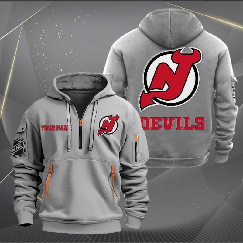 Sportswearmerch New Jersey Devils NHL Half Zip Hoodie For Fan