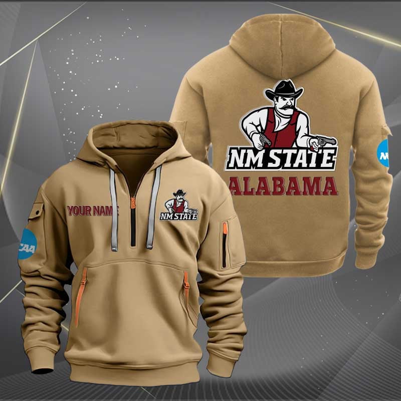 Sportswearmerch New Mexico State Aggies NCAA Personalized Half Zip Hoodie For Fan