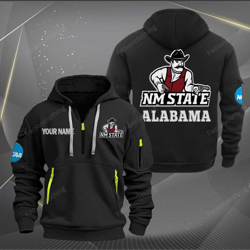 Sportswearmerch New Mexico State Aggies NCAA Personalized Half Zip Hoodie For Fan