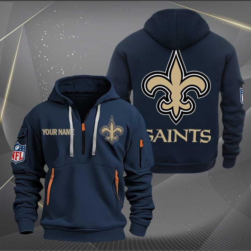 Sportswearmerch New Orleans Saints NFL Half Zip Hoodie For Fan
